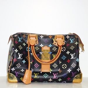 Louis Vuitton, Bags, Rare Vintage Y2k Louis Vuitton Multicolor Monogram  Speedy Bag